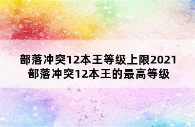 部落冲突12本王等级上限2021 部落冲突12本王的最高等级